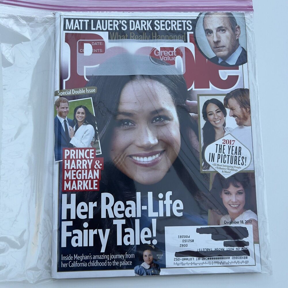 People Magazine December 18, 2017 - Prince Harry & Meghan Markle - Matt Lauer